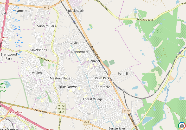 Map location of Kleinvlei
